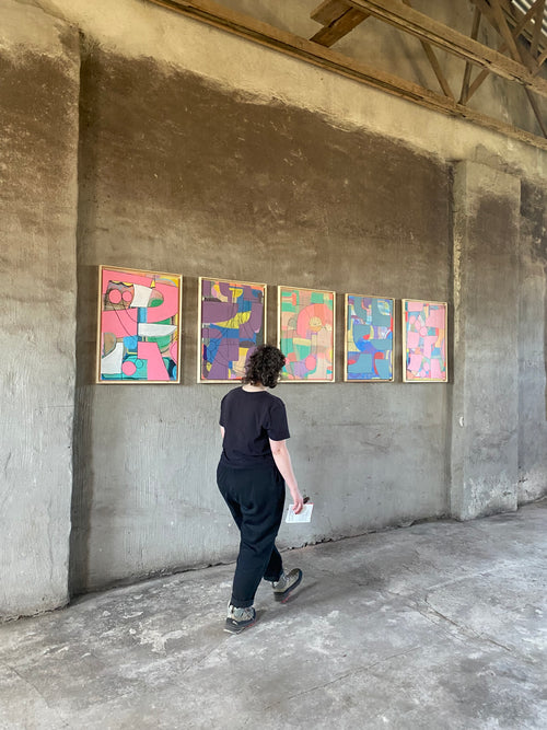 abstract landscape nr. 22 – 50 x 70 cm – Malerei
